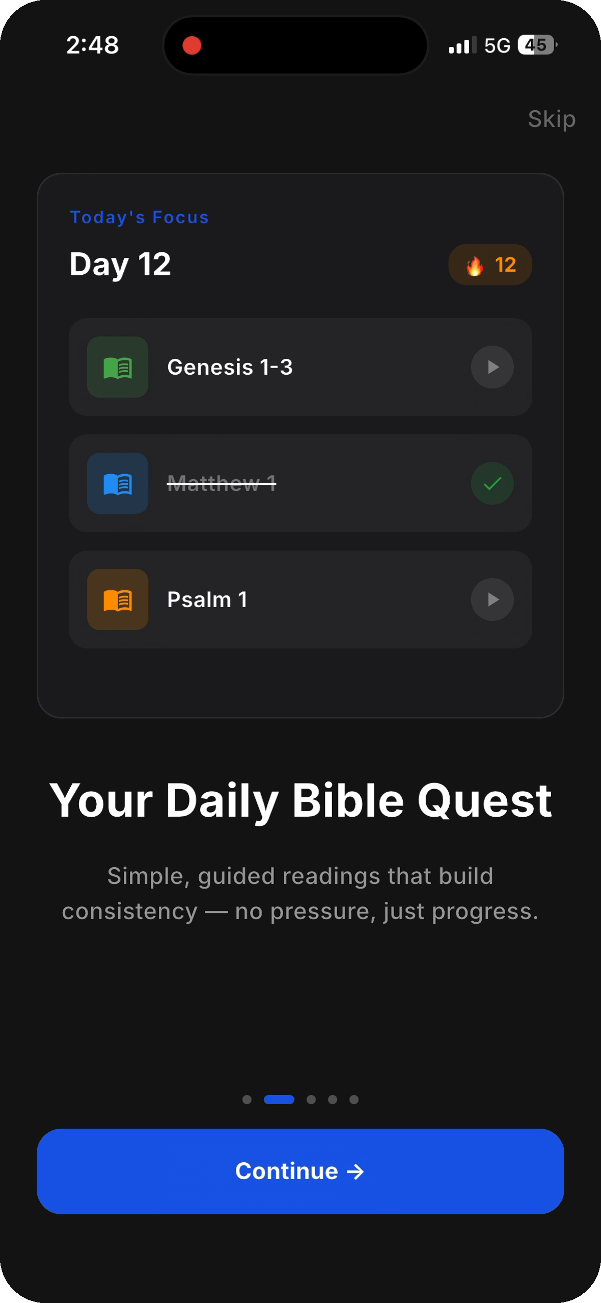 DBRM app screen